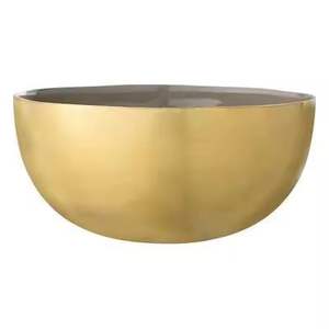 Modern Gold Tone <b>Stainless</b> <b>Steel</b> Pedestal Fruit Serving Bowl Luxury Centerpiece Eco-Friendly Durable for Home Hotel Restaurant - Product Image 2