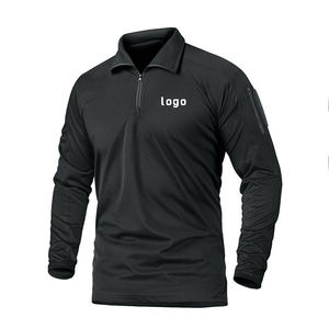 Chemise unisexe pour homme à manches courtes avec col zippé 1/4, imprimé par sublimation, respirante, en tissu coton bambou, avec logo personnalisé - Product Image 5