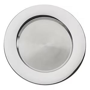 Assiette de présentation ronde vintage en métal or rose pour banquets et services de restauration - Product Image 2