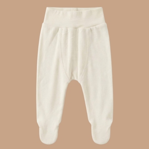 Ensemble de vêtements pour bébé bio Cot & Candy, 2 pièces, haut kimono blanc cassé avec pantalon à pattes, motif animal mignon pour garçons de 0 à 6 mois - Product Image 4