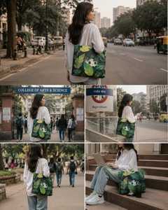 Cute <b>Cat</b> Solid Color Canvas <b>Tote</b> <b>Bag</b> with Zipper Closure Vintage Fashion Lady Design Premium Quality Mass Production - Product Image 4