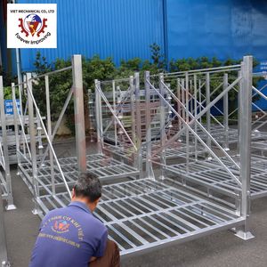 แท่นเหล็กวางซ้อนกันได้ทนทานพับได้ออกแบบมาสำหรับการประหยัดพื้นที่และการจัดการวัสดุที่มีประสิทธิภาพ - Product Image 4