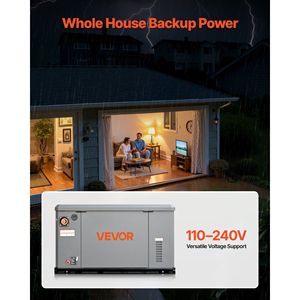 Generatore Dual Fuel da 22kW di Potenza Massima in Standby, 20kW di Potenza Massima per Tutta la Casa, Alimentazione di Emergenza per Tutta la Casa a Gas Naturale e GPL - Product Image 2