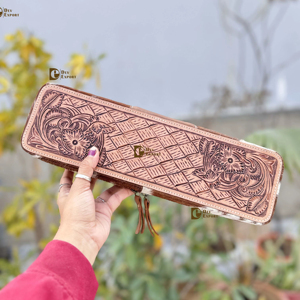 Estuche de Viaje de Cuero Resistente al Calor con Pelo Natural, Hecho a Mano, para Planchas de Pelo, Organizador Perfecto para Herramientas de Peluquería - ¡Gran Oferta! - Product Image 1