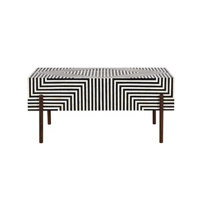 ILAHI's Bone Inlay <b>Table</b> Modern Design Agate Detailing <b>Storage</b> Portable Home Furniture - Product Image 5