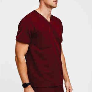 Uniforme Médico Cómodo de Spandex de Alta Calidad, Uniforme de Trabajo de Manga Corta para Mujeres y Hombres, Traje de Enfermera de Hospital - Product Image 2