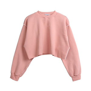เสื้อยืดคุณภาพสูงแบบกำหนดเองสำหรับผู้หญิง แขนยาว ครอปท็อป ฮู้ดดี้ - Product Image 4