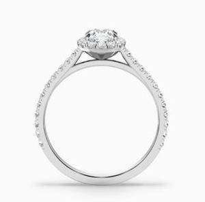 Oval Cut Moissanite Prong Setting 925 Sterling Silver Rhodium Plated Luxury Engagement Wedding <b>Ring</b> <b>Dainty</b> Minimalist Promise - Product Image 4