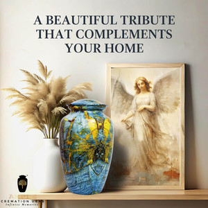 โกศบรรจุอัฐิสำหรับผู้ใหญ่ สีน้ำเงินทอง อลูมิเนียม ทนทาน เป็นมิตรกับสิ่งแวดล้อม น้ำหนักเบา ปรับแต่งได้ สำหรับเก็บอัฐิของมนุษย์ - Product Image 4