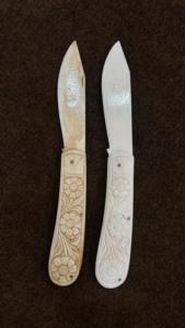 Cuchillo Plegable de Hueso Tallado a Mano para Camping, Artesanal, de Acero Inoxidable, Portátil, de Lujo, para Regalo, Venta al por Mayor B2B - Product Image 5