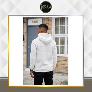 เสื้อฮู้ดดี้วาฟเฟิลผู้ชาย ผ้าฝ้ายแท้ 100% คุณภาพเยี่ยม ขนาดและดีไซน์สั่งทำได้ ราคาโรงงานโดยตรง - Product Image 4