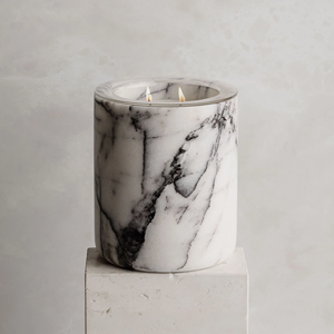 Decoration White <b>Black</b> Marble <b>Candle</b> <b>Holder</b> Geometric <b>Pillar</b> Marble Set Home <b>Candle</b> <b>Holder</b> set - Product Image 6
