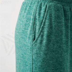 Jupe droite mi-mollet pour femme, taille élastique, cordon de serrage, couleur unie, tricotée, décontractée, toutes saisons, verte - Product Image 5