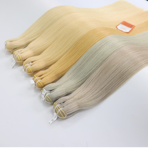 Bundles de trame d'extensions de cheveux humains droits soyeux avec fermeture à lacet large gamme de longueurs couleurs 45% plus long rapport - Product Image 3