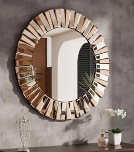 Venetian Starburst Wall <b>Mirror</b> Decorative <b>Round</b> Glass <b>Mirror</b> for Entryway <b>Bathroom</b> Vanity Home Decor - Product Image 3