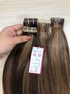 Usine en gros 100% Extensions de cheveux humains Piano couleur ruban normal en 1A/5Q ruban droit dans les cheveux - Product Image 6