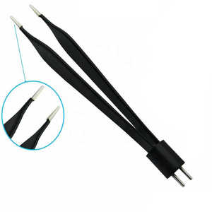 Pinzas Bipolares Adson Manuales Premium Antiadherentes de 12 cm con Punta de Aleación de Acero, Instrumentos Quirúrgicos de Coagulación Reutilizables con Marcas CE ISO, Clase - Product Image 1