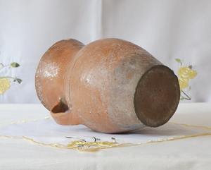 Vase en terre cuite vintage, grand pot rustique antique pour extérieur, poterie Wabi Sabi, pot de fleurs, décoration de ferme, décoration intérieure - Product Image 4