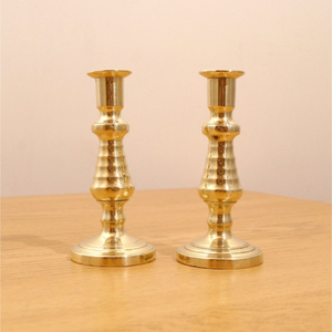 Fancy Designer Solid <b>Brass</b> Taper Candle Holders Decorative Metal <b>Candlesticks</b> Handmade Eco-Friendly Home Decor Easter Wedding - Product Image 2