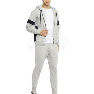 ออกแบบชุดวอร์มผ้าฟลีซสำหรับผู้ชาย ชุดออกกำลังกายวิ่ง บริการ OEM ชุดวอร์มผ้าฟลีซผู้ชายแบบเรียบ ระบายอากาศได้ดี น้ำหนักเบา - Product Image 2