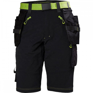 Shorts de sécurité haute visibilité pour hommes avec bandes réfléchissantes, pantalon de travail cargo décontracté et sécurisé, haute visibilité - Product Image 1