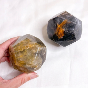 Piedra de Ágata Dodecaedro de Piedra Lunar Negra Natural, Cristal Geométrico, Gema Curativa, Venta al por Mayor - Product Image 5