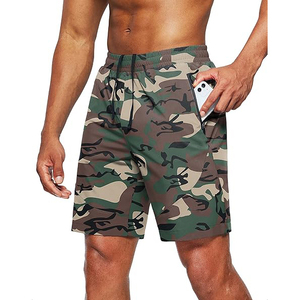 Shorts de sport gris camouflage pour homme, séchage rapide, avec poche cachée pour téléphone - Product Image 5