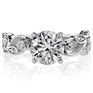 Round Cut Moissanite <b>Ring</b> 925 Sterling <b>Silver</b> White Gold Plated Luxury <b>Solitaire</b> Classic Engagement Wedding Promise Bridal <b>Ring</b> - Product Image 4