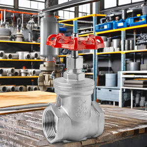 วาล์วหยุดเกลียวสำหรับผู้หญิง DN15 SS304วาล์วประตูแบบเกลียวสแตนเลสขนาด1/2 "BSP - Product Image 3