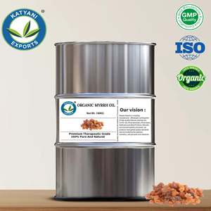 Huile essentielle de myrrhe biologique de qualité export, naturelle, distillée à la vapeur, formulations thérapeutiques et d'aromathérapie, exportateur en Inde - Product Image 3
