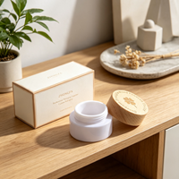 Pot cosmétique en bois personnalisé de 10 ml avec couvercle intérieur en plastique et bouchon à vis pour crème visage, emballage de soins de la peau, vente en gros OEM