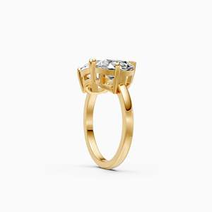 3.33 Ctw Oval Elongated Shape Lab Grown Diamond Engagement <b>Ring</b> 14K White Gold Hidden Halo <b>Crafted</b> IGI Anniversary Gift - Product Image 1