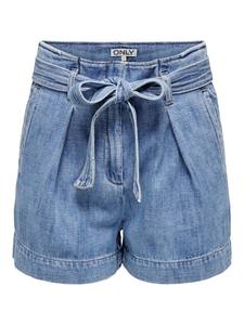 Shorts de Mezclilla Ajustados de Cintura Media para Mujer, Shorts Casuales de Verano con Cierre de Botones, Lavado Claro Personalizado, 100% Mezclilla - Product Image 2