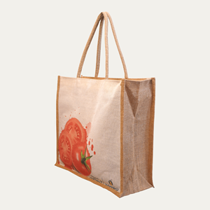 Eco Friendly Biodegradable Juco <b>Shopping</b> <b>Bag</b> <b>Reusable</b> Tote Custom Print Letter Strong Handles Durable Multipurpose - Product Image 1