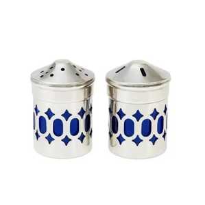 เครื่องปรุงรสแบบปรับความละเอียดได้ ทำจากโลหะสีเงินทรงเหลี่ยมทันสมัย เป็นมิตรกับสิ่งแวดล้อม ทนทาน ป้องกันการรั่วซึม ใช้กับเครื่องล้างจานได้ เหมาะสำหรับเกลือ พริกไทย และเครื่องเทศ - Product Image 1