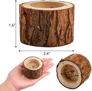 Wooden <b>TeaLight</b> Candle Holders, Personalized Wood Votive <b>Tealight</b> Holders, Vintage Pillar Candle Stands Bulk for Home Wedding - Product Image 3