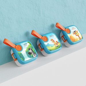 Boîte à lunch portable pour enfants, mignonne et en plastique, avec poignée pliable pour l'école - Product Image 6