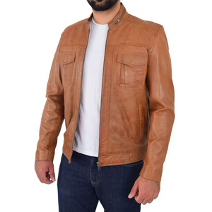 Veste en cuir d'hiver pour homme, nouvelle collection, design personnalisé, respirante, style bomber. - Product Image 4