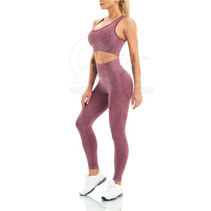 High Waist Leggings Gym <b>Set</b> Ribbed Seamless Women Activewear <b>Set</b> Customized Women <b>Yoga</b> <b>Set</b> Seamless - Product Image 3