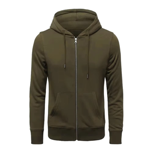 Men's 100% Cotton Fleece Solid Spring Eco-Friendly Breathable OEM Oversized Front Custom Logo Hooded Pullover Hoodies - Product Image 6