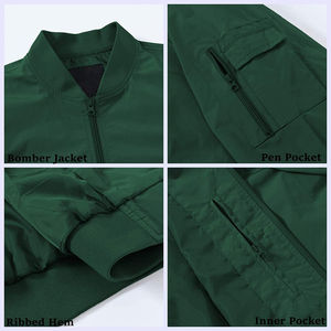 Chaqueta Bomber de Invierno para Hombre Rapid Sports, Ligera, con Exterior de Satén de Seda, Resistente al Viento, Ecológica, con Cierre de Cremallera, Ropa Exterior Informal - Product Image 6