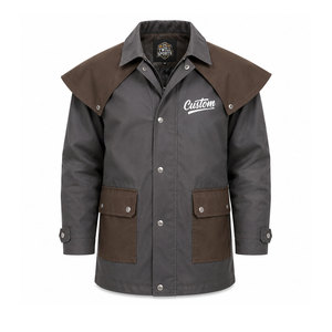 Vêtements d'extérieur d'hiver haut de gamme, durables, élégants, design moderne, col rabattu, fermeture à boutons, coupe régulière, couleur unie - Product Image 1