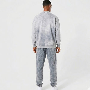 เสื้อสเวตเชิ้ตและกางเกงจ็อกเกอร์ผ้าเนื้อนุ่มล้างสีแบบแอซิดวอช ดีไซน์ทันสมัย เหมาะสำหรับใส่ลำลองและสไตล์สตรีทแฟชั่น - Product Image 2