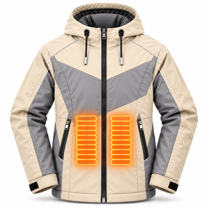 USB <b>Heated</b> Winter Jacket <b>Men</b> Women Rechargeable Battery Outdoor Hooded <b>Coat</b> Smart Temperature Control OEM ODM - Product Image 1
