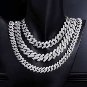 สร้อยคอคิวบาลิงค์แบบเต็มเส้นสำหรับผู้ชายสไตล์ฮิปฮอป - Product Image 2