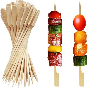 200 Palillos de Bambú de 6 Pulgadas para Barbacoa, Palitos de Madera para Brochetas de Frutas, Yakitori, Aperitivos de Pollo - Product Image 1