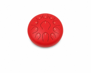 Red Steel Tongue <b>Drum</b> Handpan Percussion Instrument Single Layer Ethereal Music <b>Drum</b> for Meditation Yoga - Product Image 1