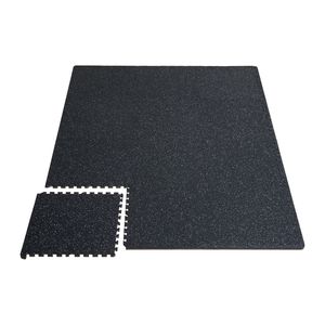 Tapis de sol de gym épais de 0,56 pouce, 12 dalles, revêtement en caoutchouc, mousse EVA, 25 po x 25 po, revêtement de sol protecteur, couverture de 48 pieds carrés - Product Image 1
