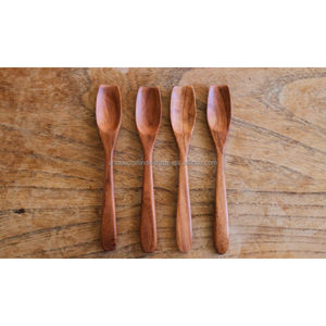 HeritageHand Classic Juego de herramientas de cocina sostenibles de 2 piezas Mango Cucharas de cocina de madera de acacia Mangos largos para cocinar todos los días - Product Image 2