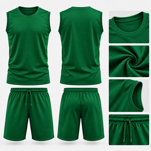 Conjunto de Uniforme Deportivo de Malla sin Mangas con Estampado de Puntos Personalizado, Transpirable, de Secado Rápido y Cómodo para Entrenamiento - Product Image 2